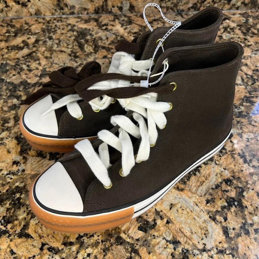 Converse Chuck Taylor All Star Eva Lift Brown Leather High Top Y6 A13366C